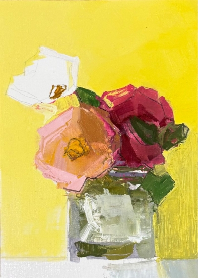 oil on linen paper, 7" x 5"